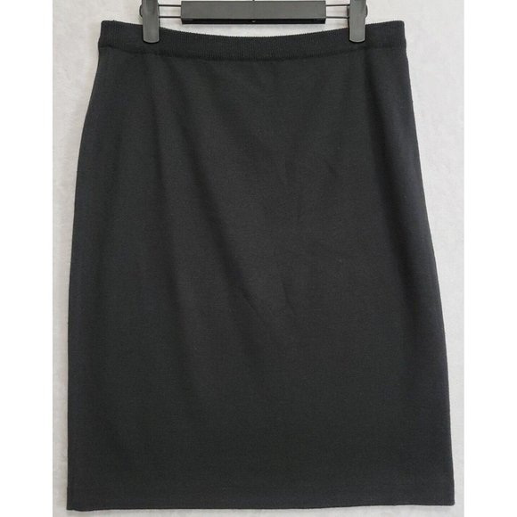 Evan Picone Dress Women's Wool Acrylic Blend Knit Pencil Skirt Size Medium Black - Picture 2 of 12